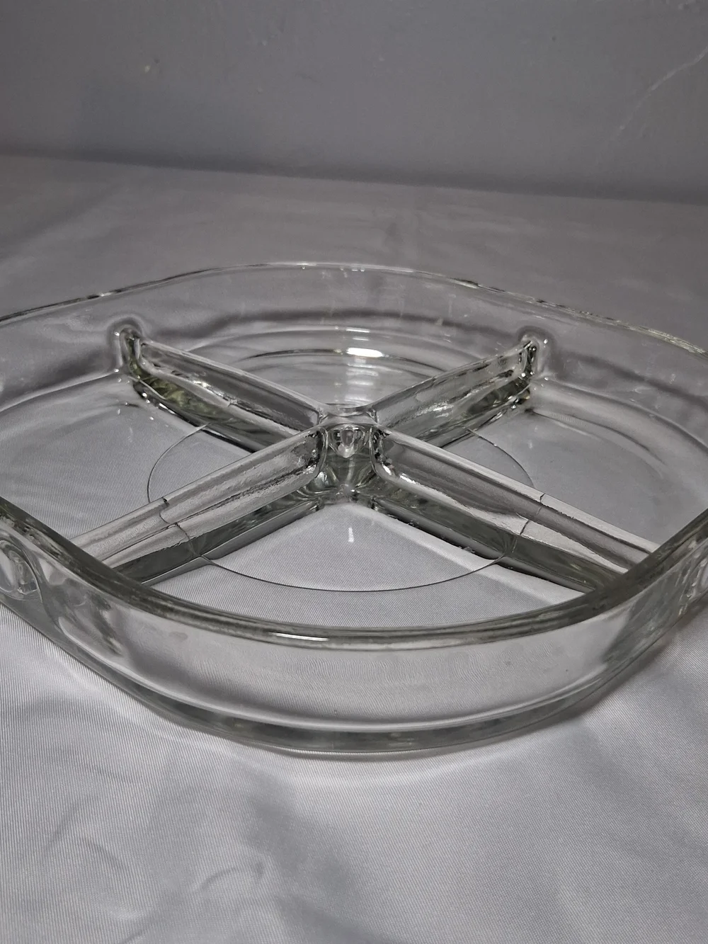 Glass 4 Compartment Serving Platter
